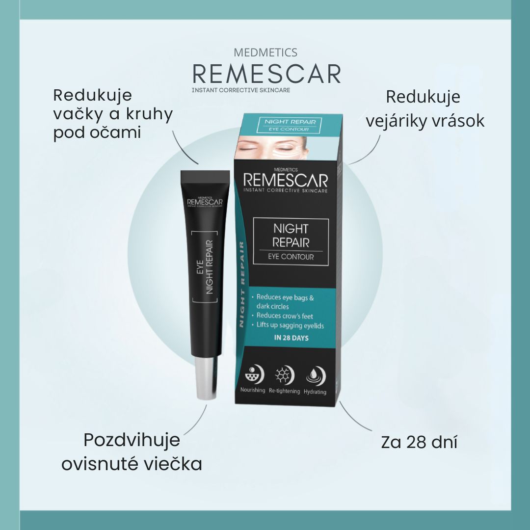 REMESCAR Nočný obnovujúci očný krém, 20ml