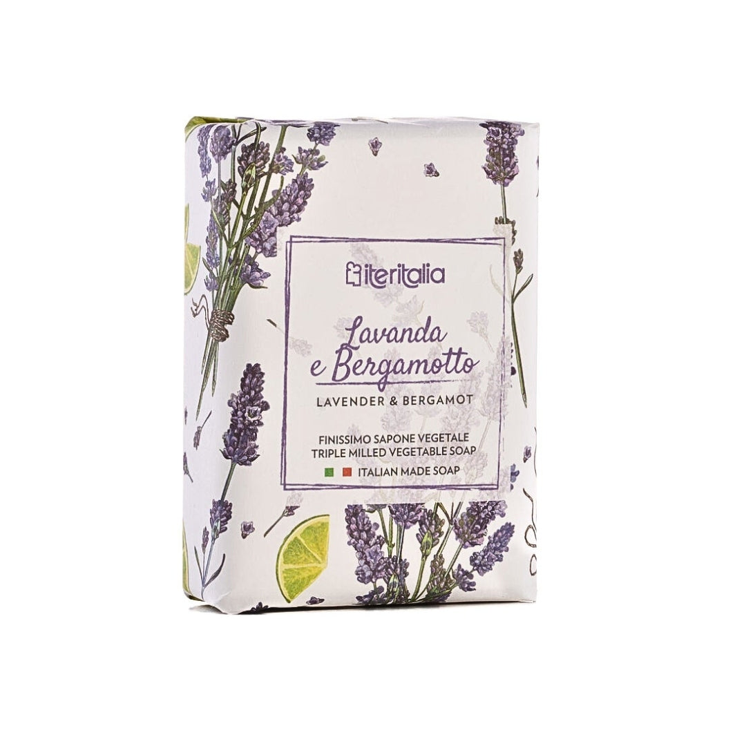 Iteritalia Talianske rastlinné mydlo Levanduľa a Bergamot, 125 g