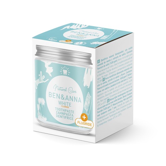 BEN&ANNA Zubná pasta v skle WHITE FLUORIDE, 100 ml