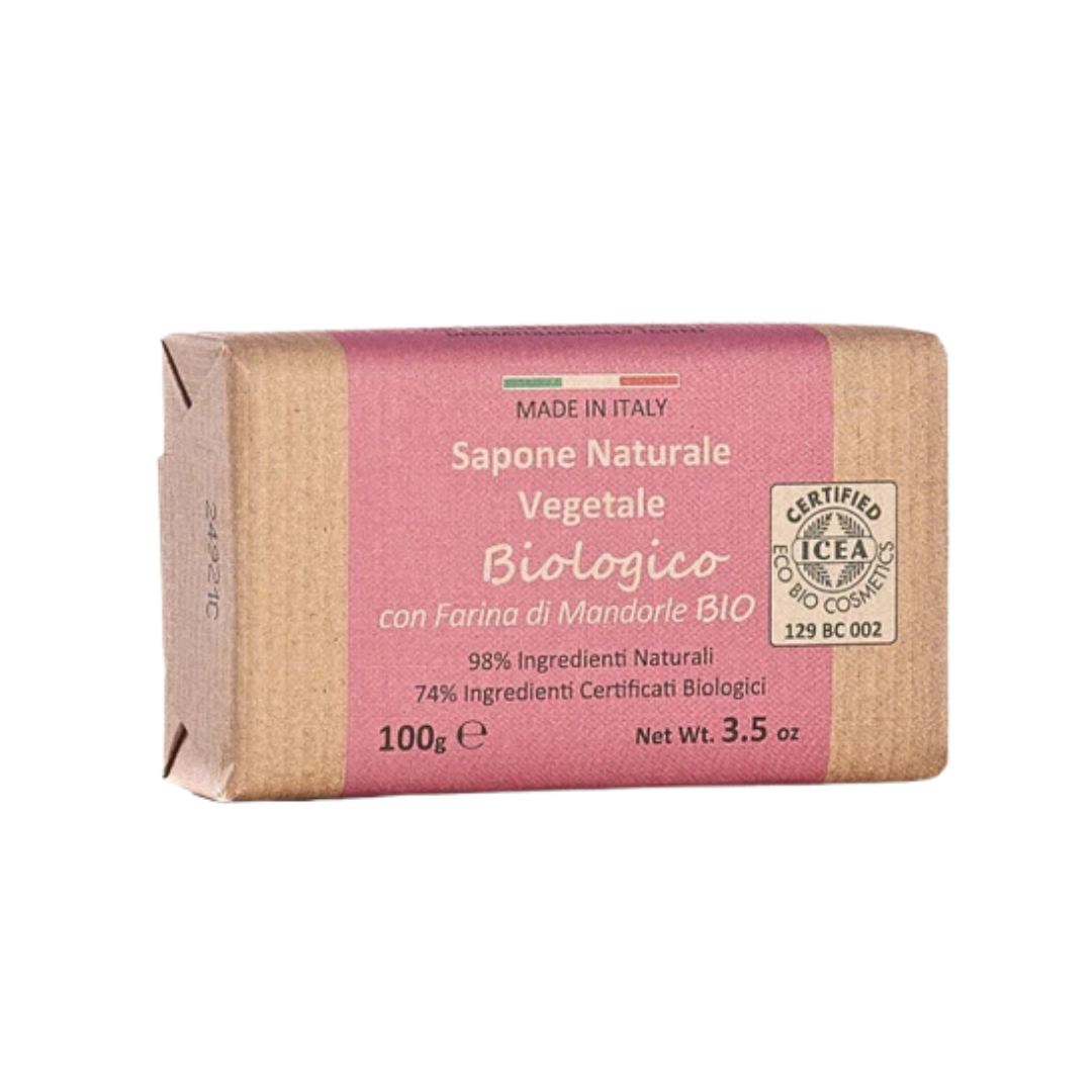 Iteritalia Talianske mydlo Biologico s BIO mandľami, 100 g