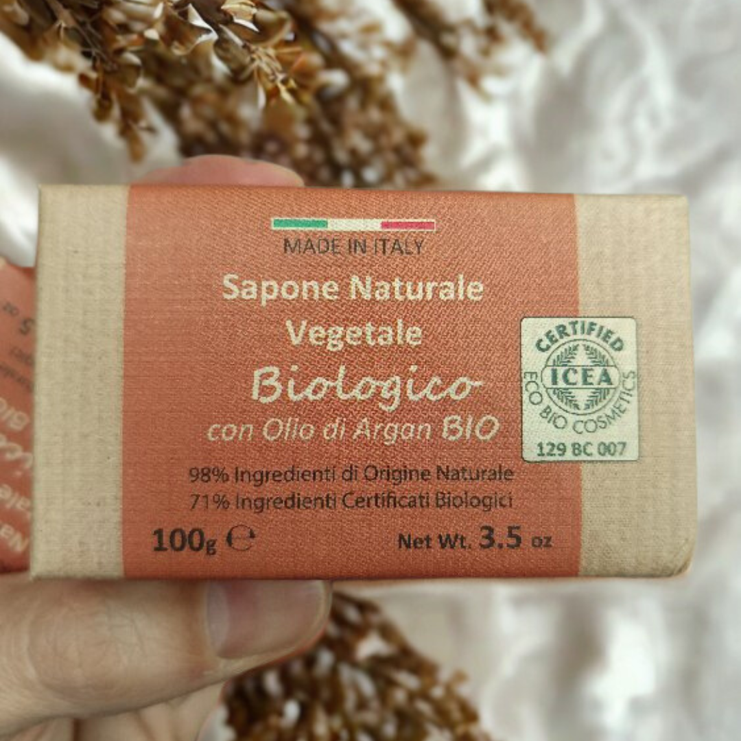 Iteritalia Talianske mydlo Biologico s BIO arganovým olejom, 100 g