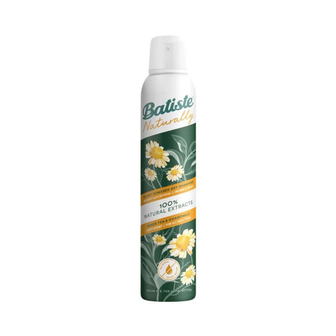 Batiste Suchý šampón Naturally Green tea & Chamomile, 200 ml