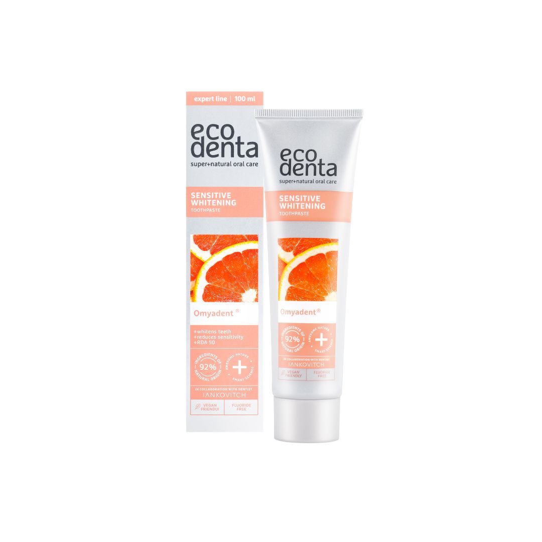 ECODENTA Bieliaca zubná pasta na citlivé zuby s OMYADENTOM®, 100 ml