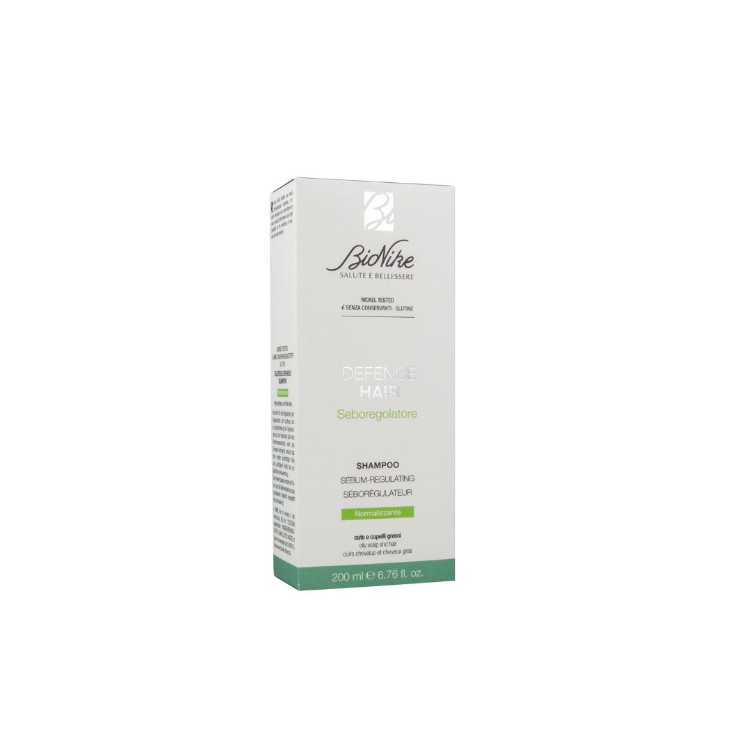 BioNike DEFENCE HAIR Normalizačný šampón pre mastnú pokožku hlavy a mastné vlasy, 200 ml