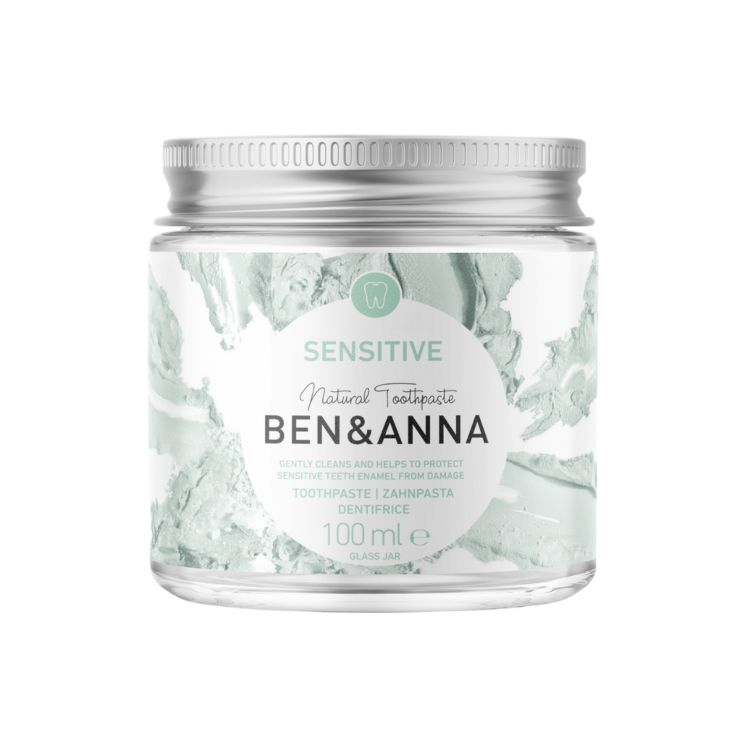 BEN&ANNA Zubná pasta v skle SENSITIVE, 100 ml