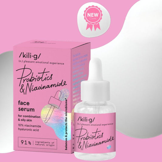 KILIG pleťové sérum s probiotikami pre zmiešanú a mastnú pleť, 30 ml