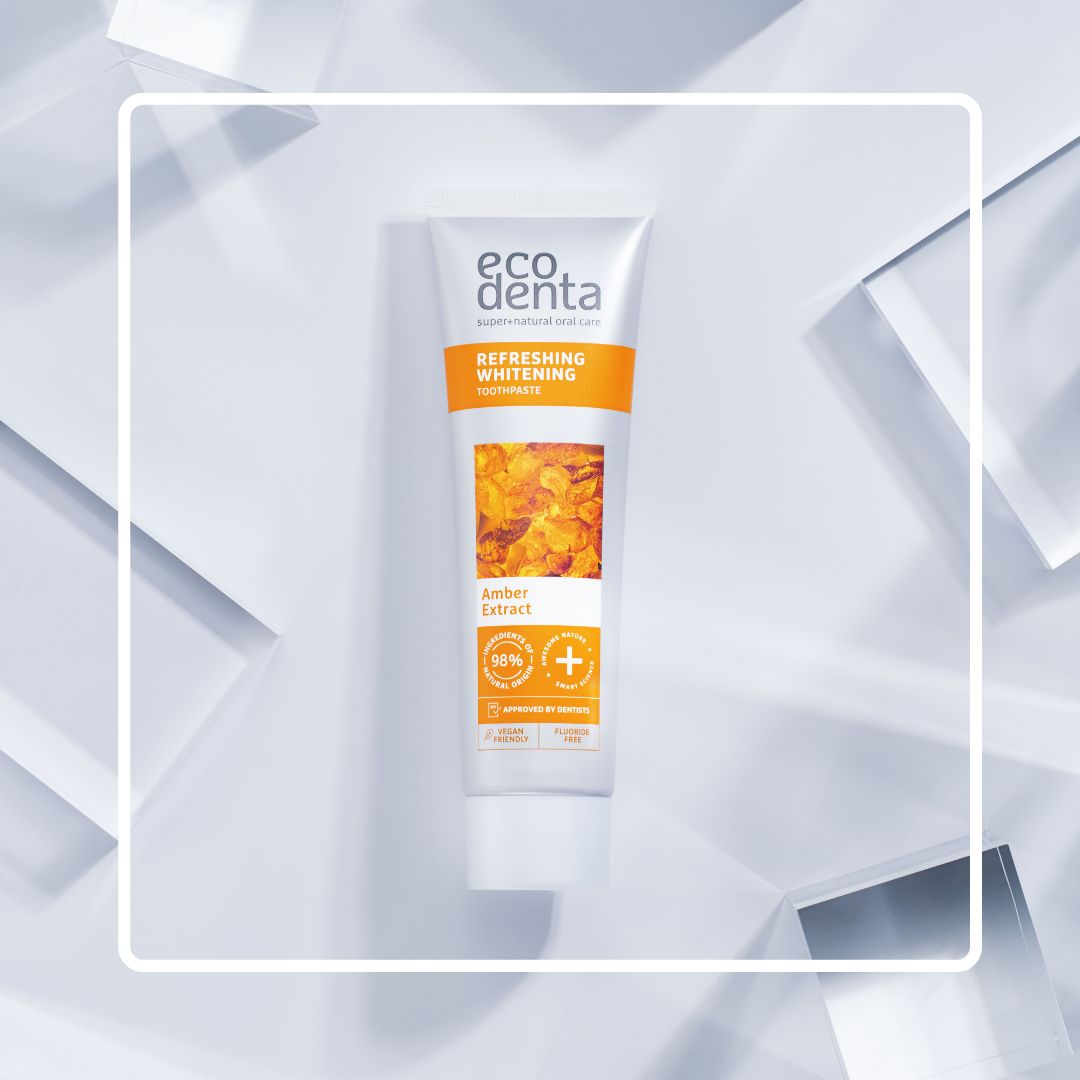 ECODENTA Osviežujúca bieliaca zubná pasta s extraktom z jantáru 100, ml