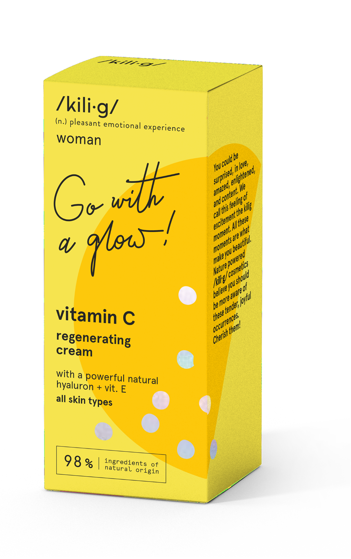 KILIG Regeneračný krém s vitamínom C, s kyselinou hyalurónovou a vitamínom E, 50 ml