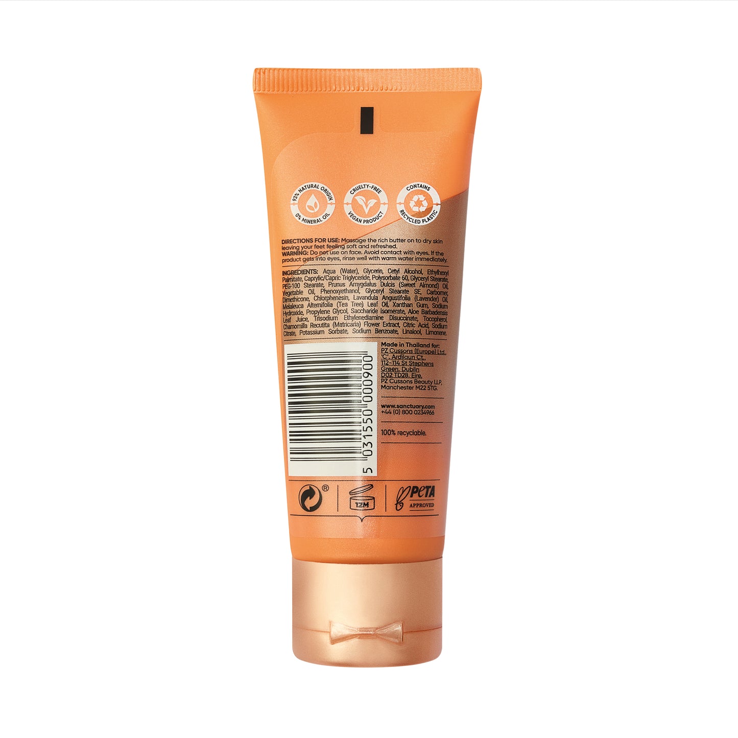 Sanctuary Spa Hydratačné maslo na nohy, 75 ml