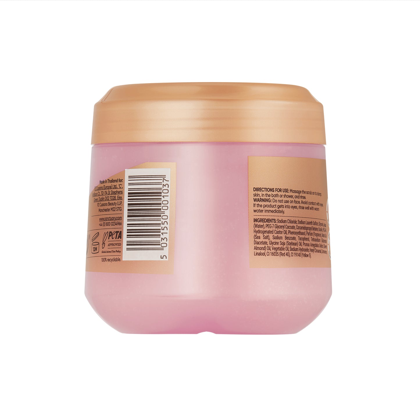 Sanctuary Spa Telový peeling s himalájskou soľou ľalia a ruža, 300 g