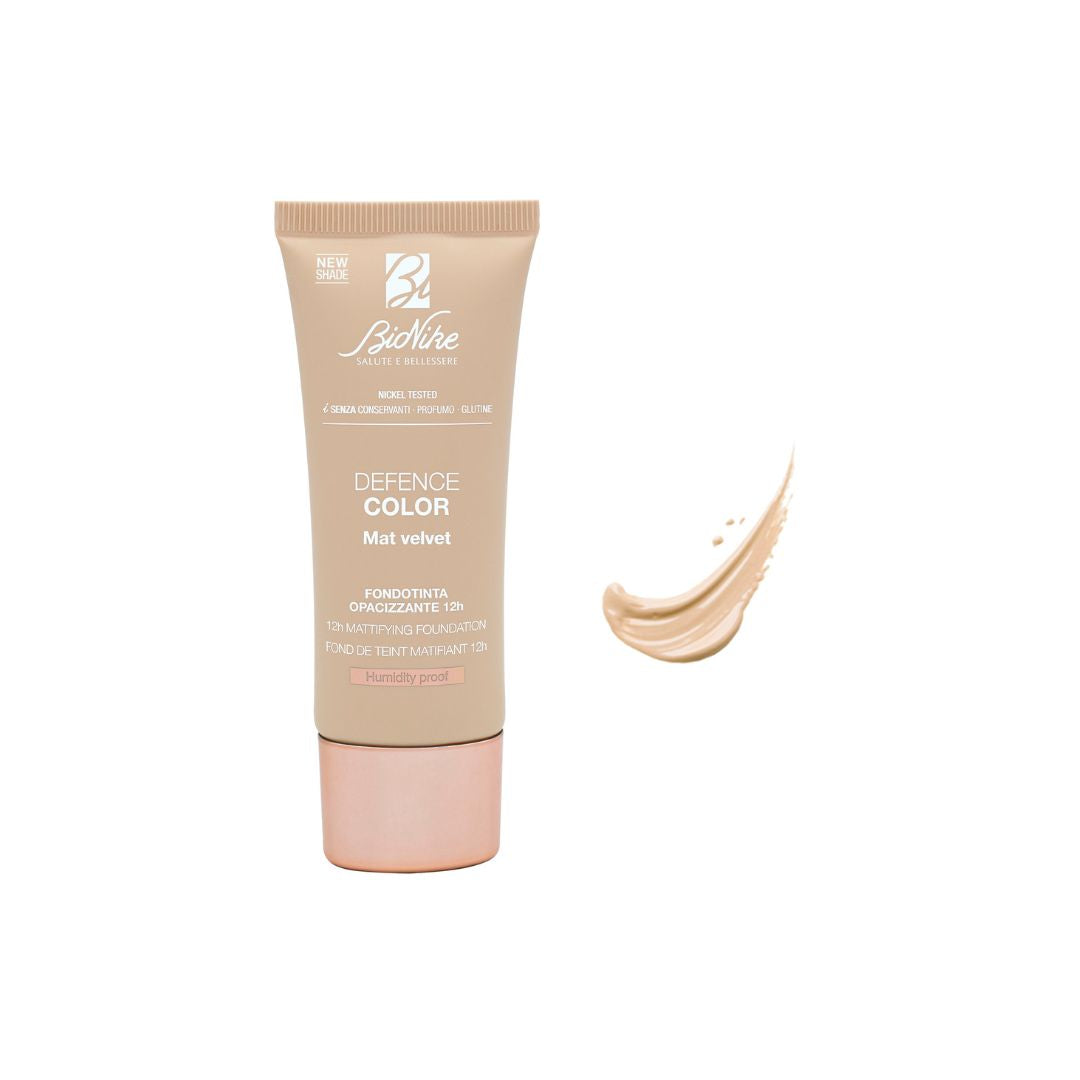 DEFENCE COLOR MAT VELVET 12h - Zmatňujúci make-up s OF15, 30 ml