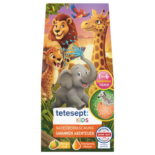 tetesept Kúpeľová guľa Dobrodružstvo na savane, 190g