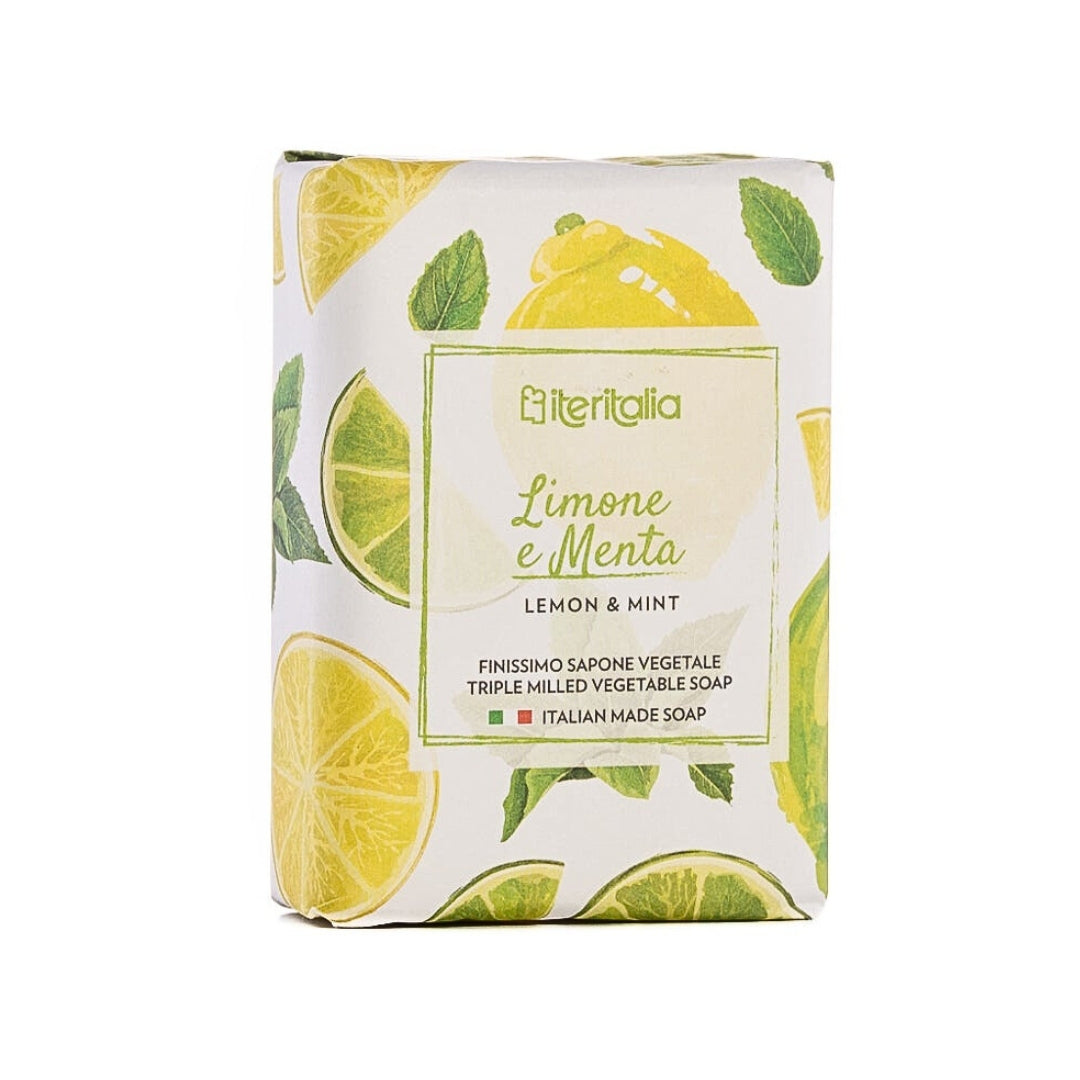Iteritalia Talianske rastlinné mydlo Citrón a Mäta, 125 g