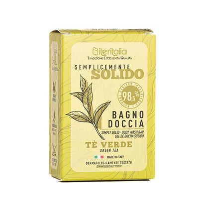 Iteritalia Taliansky Tuhý sprchovací gél Zelený čaj, 85 g