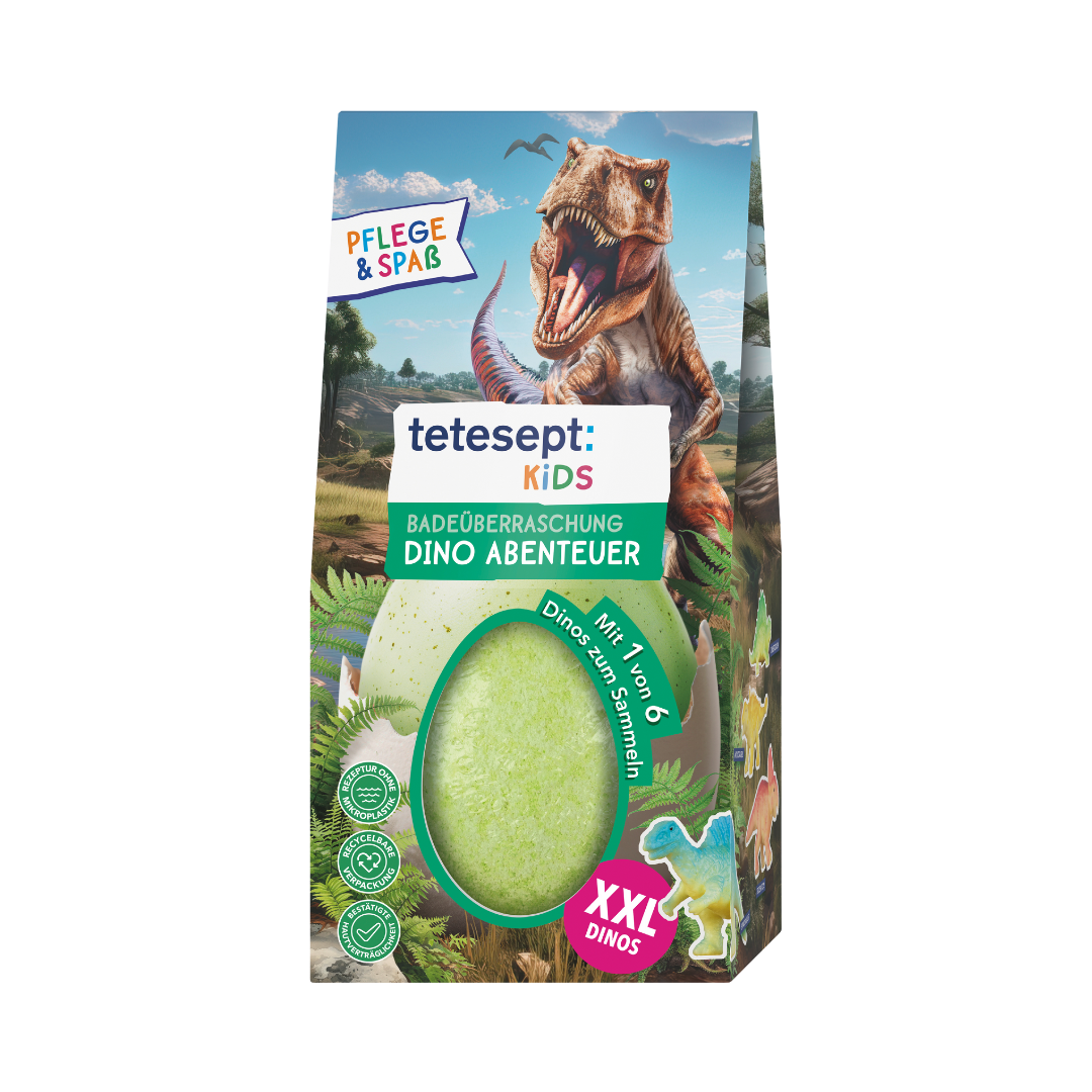 Tetesept  Dinosaurie dobrodružstvá Šumivá kúpeľová guľa, 190 g