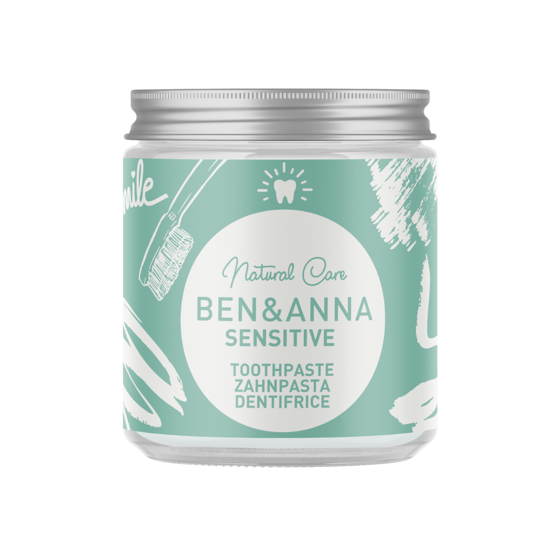 BEN&ANNA Zubná pasta v skle SENSITIVE, 100 ml