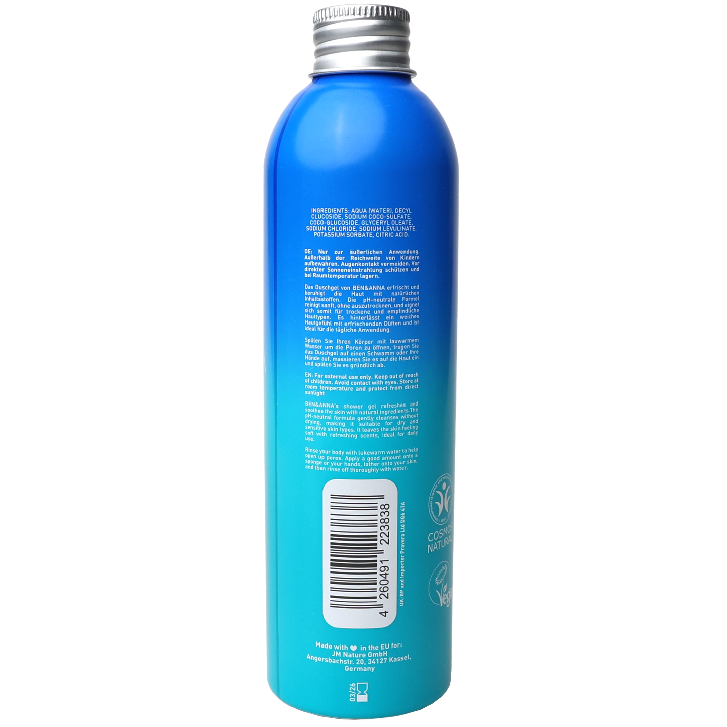 BEN&ANNA Sprchovací gél Blue Lagoon, 250 ml