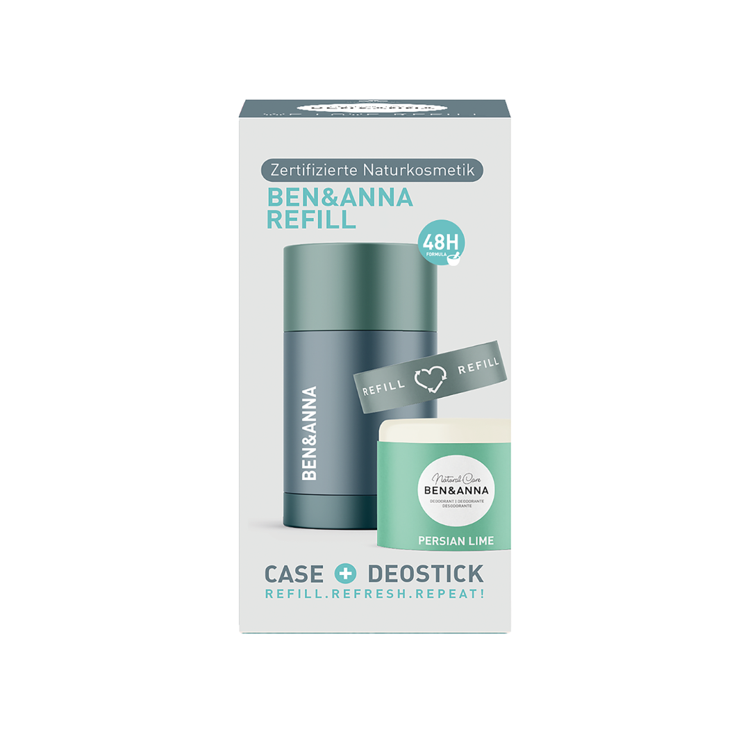 BEN&ANNA Deodorant náplň + puzdro PERSIAN LIME, 40g