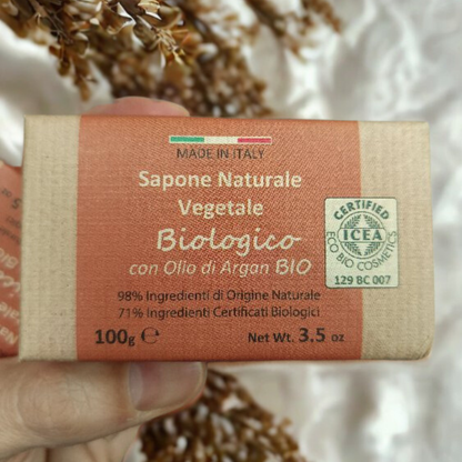 Iteritalia Talianske mydlo Biologico s BIO arganovým olejom, 100 g