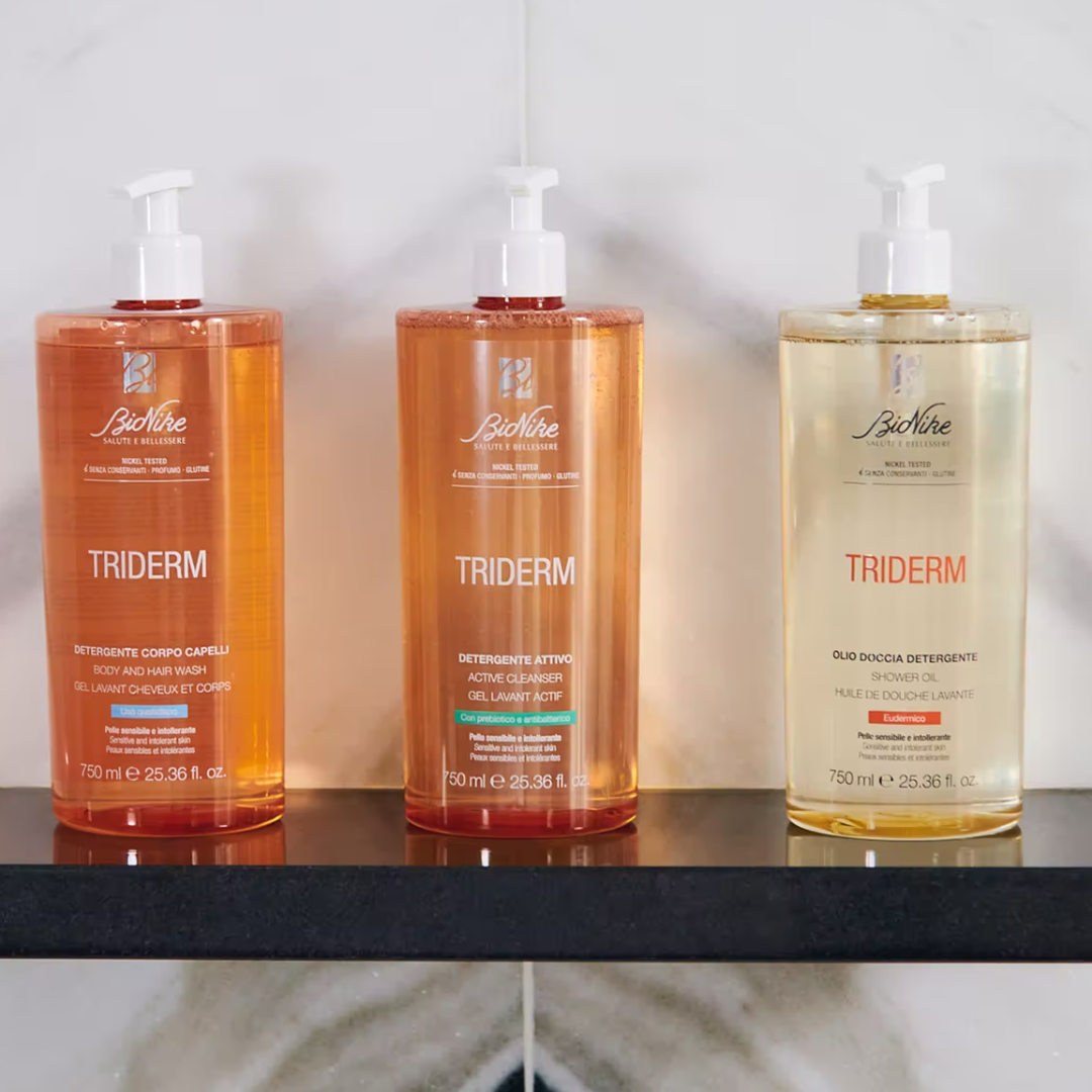 BioNike TRIDERM Sprchovací gél telo, vlasy 400/750 ml