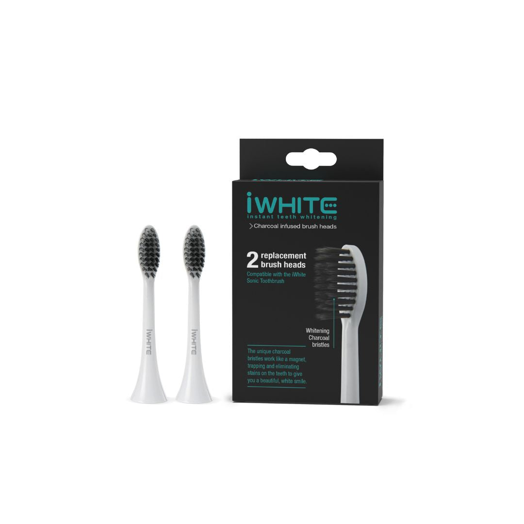 iWhite Náhradné hlavice na sonickú zubnú kefku s čiernym uhlím