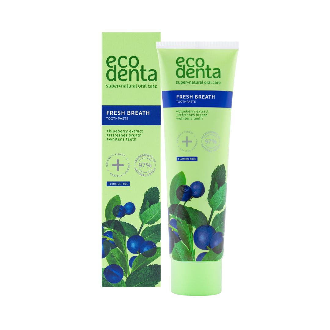ECODENTA Zubná pasta na svieži dych s extraktom z čučoriedok, 100 ml