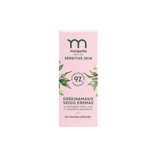 MARGARITA SENSITIVE SKIN Hydratačný krém na tvár s organickou brezovou šťavou a bylinnými výťažkami, 50ml