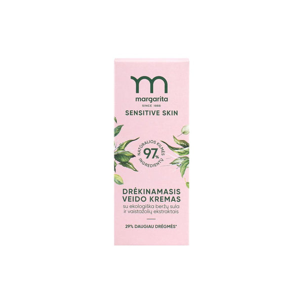 MARGARITA SENSITIVE SKIN Hydratačný krém na tvár s organickou brezovou šťavou a bylinnými výťažkami, 50ml