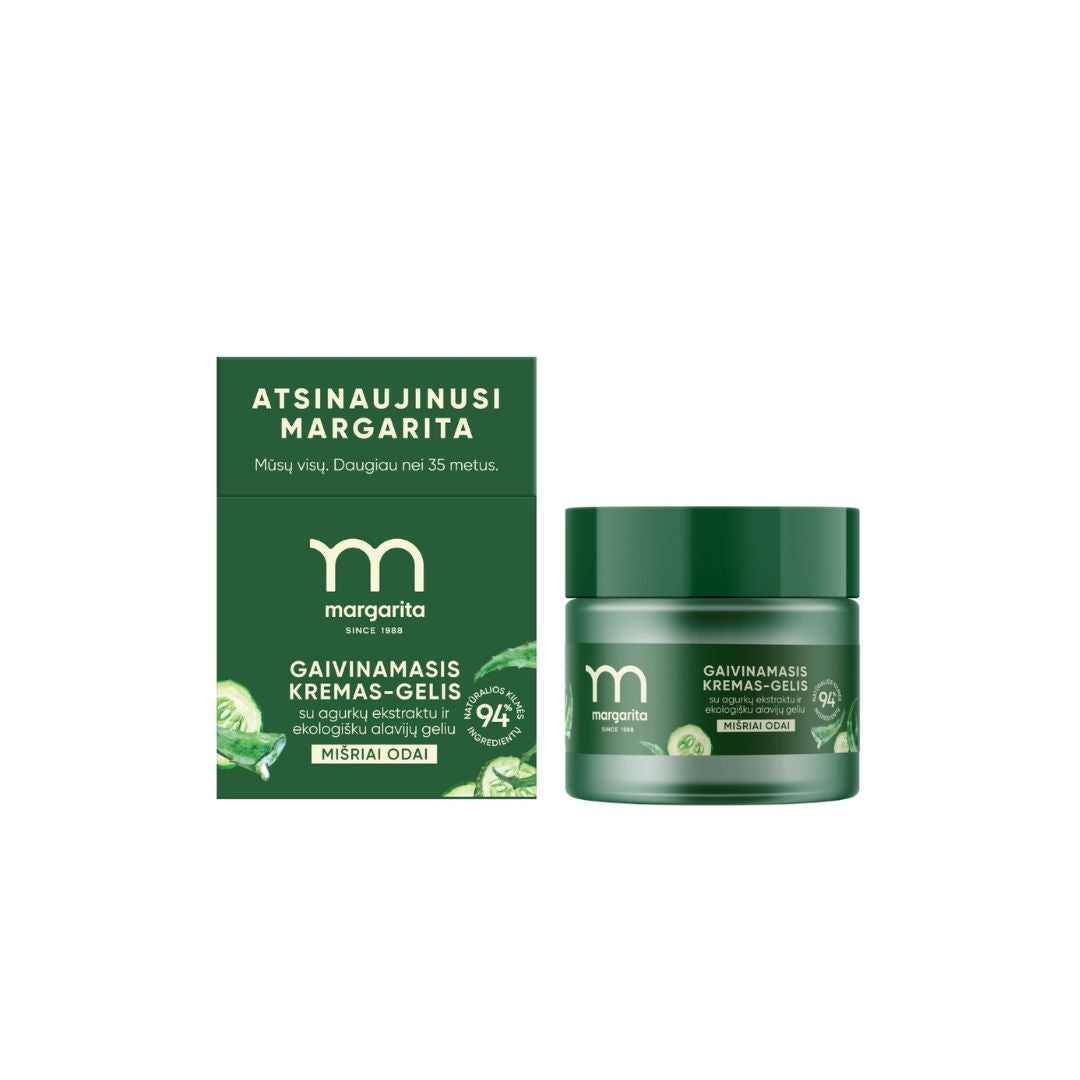 MARGARITA Osviežujúci krém-gél s výťažkom z uhorky a bio aloe vera gélom, 50 ml