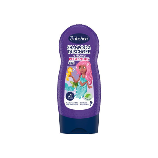 Bubchen Kids Šampón a sprchový gél, kondicionér 3v1 Malá morská víla, 230 ml