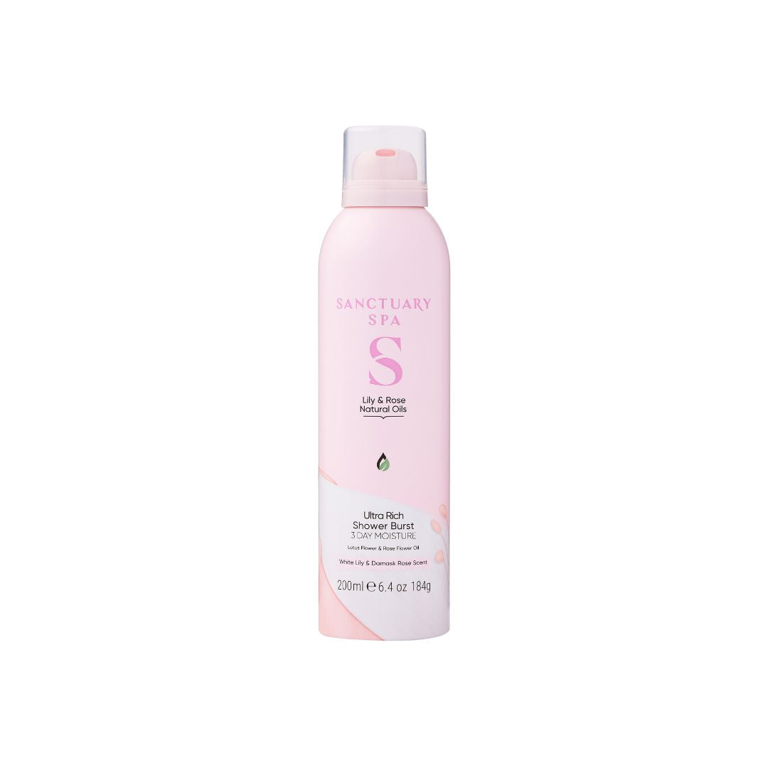 Sanctuary Spa Sprchovacia pena Ľalia a ruža s prírodnými olejmi, 200ml