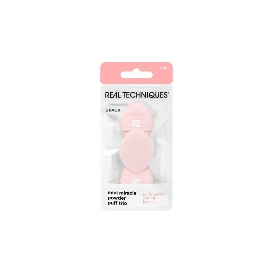 Real Techniques mini hubka powder puff na púder 3ks