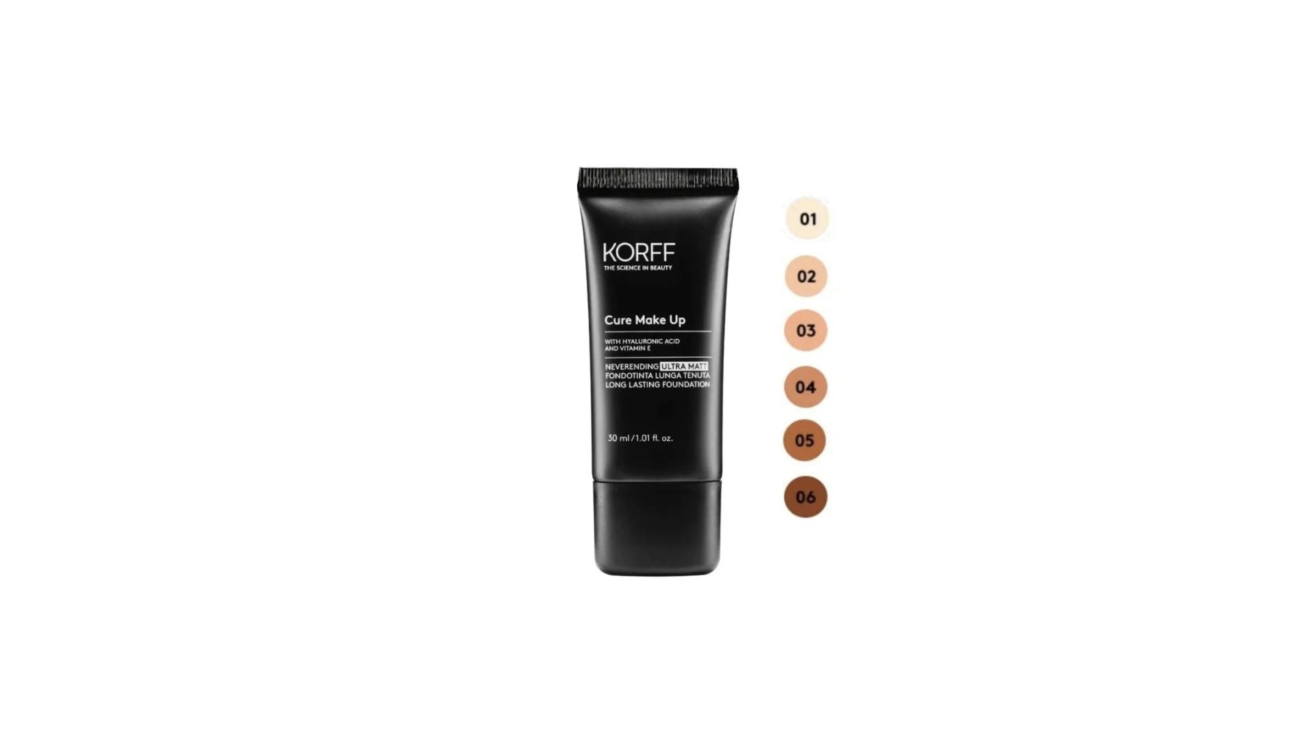 KORFF NEVERENDING Dlhotrvajúci zmatňujúci make up s SPF30, 30 ml