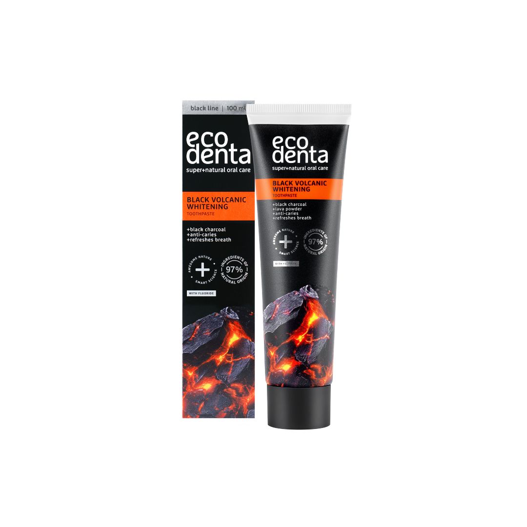 ECODENTA Čierna vulkanická zubná pasta, 100 ml