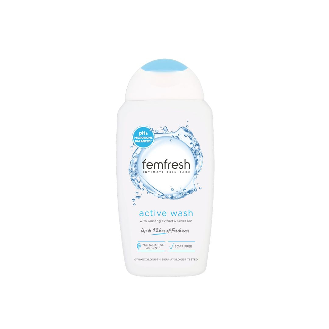 FEMFRESH Intímna umývacia emulzia Active s iónmi striebra, 250 ml