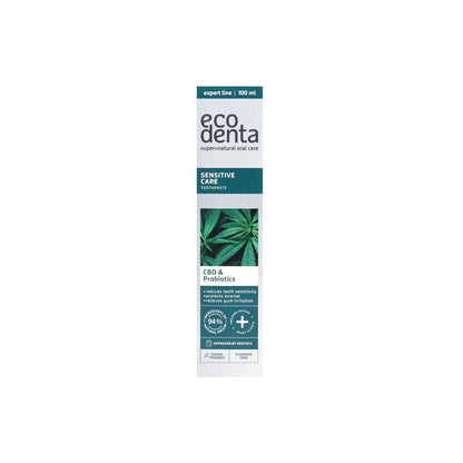 ECODENTA sensitive zubná pasta s CBD a probiotikami, 100 ml