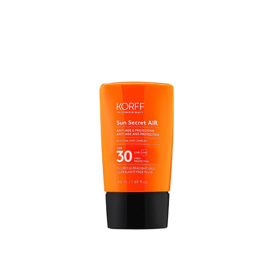 KORFF SUN SECRET Ochranný ľahký fluidný krém na tvár s SPF30, 50 ml