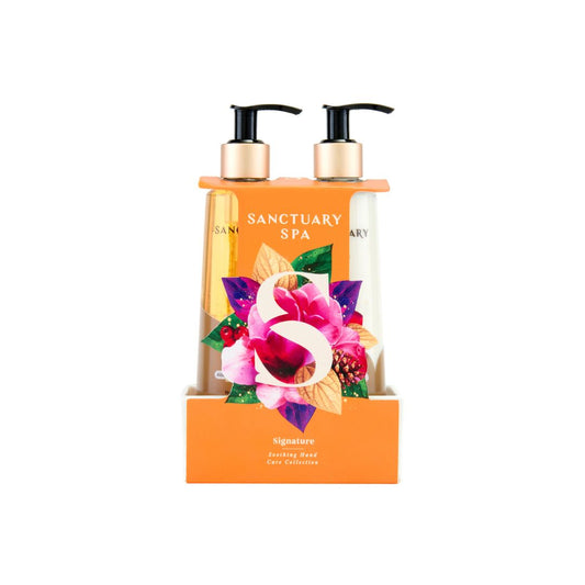 Sanctuary Spa Signature Soothing Hand Care Collection (Tekuté mydlo na ruky 250 ml, Krém na ruky 250 ml, Keramický podnos)