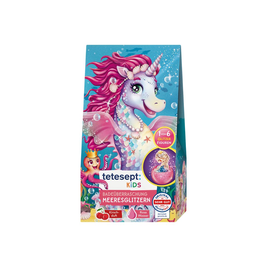 Tetesept  Šumivá guľa do kúpeľa Morská trblietka , 173g