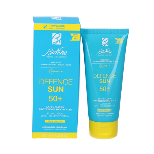 BioNike DEFENCE SUN 50+ Tekuté mlieko pre deti aj dospelých, 100 ml - cestovné balenie
