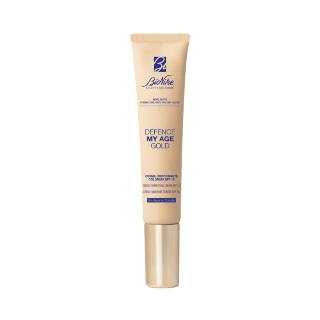 BioNike DEFENCE MY AGE GOLD Tónovací zjemňujúci krém SPF 15, 40ml