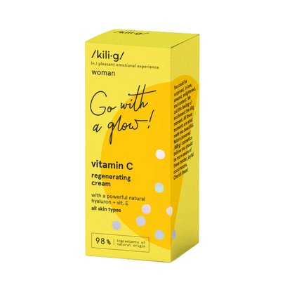 KILIG Regeneračný krém s vitamínom C, s kyselinou hyalurónovou a vitamínom E, 50 ml