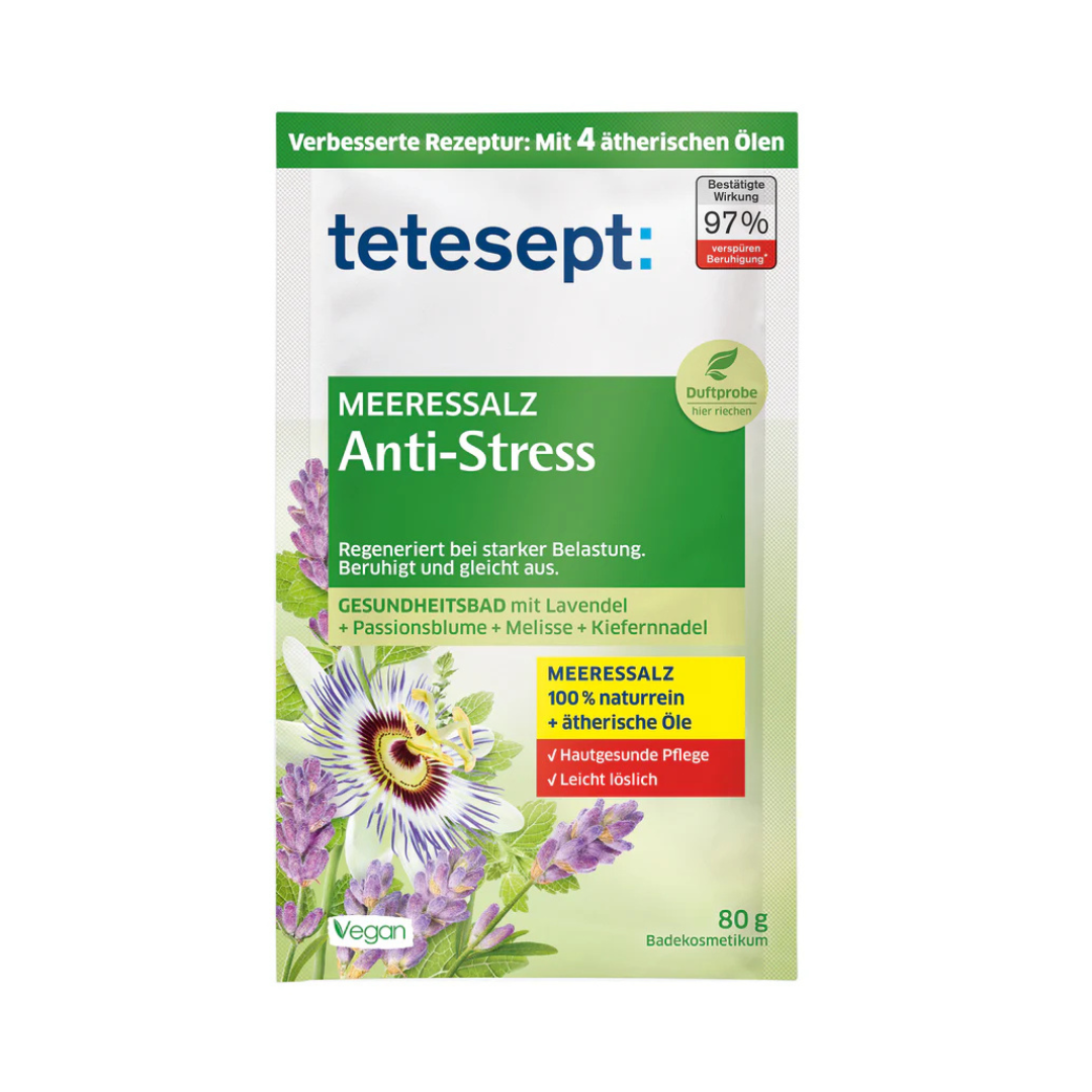 Tetesept Kúpeľová soľ Antistress, 80 g