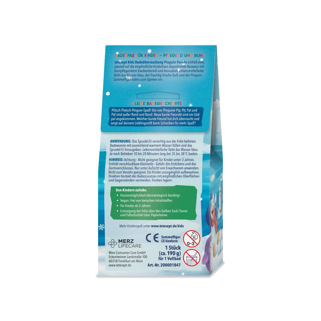 Tetesept Kúpeľová bomba Tučniaci, 190g