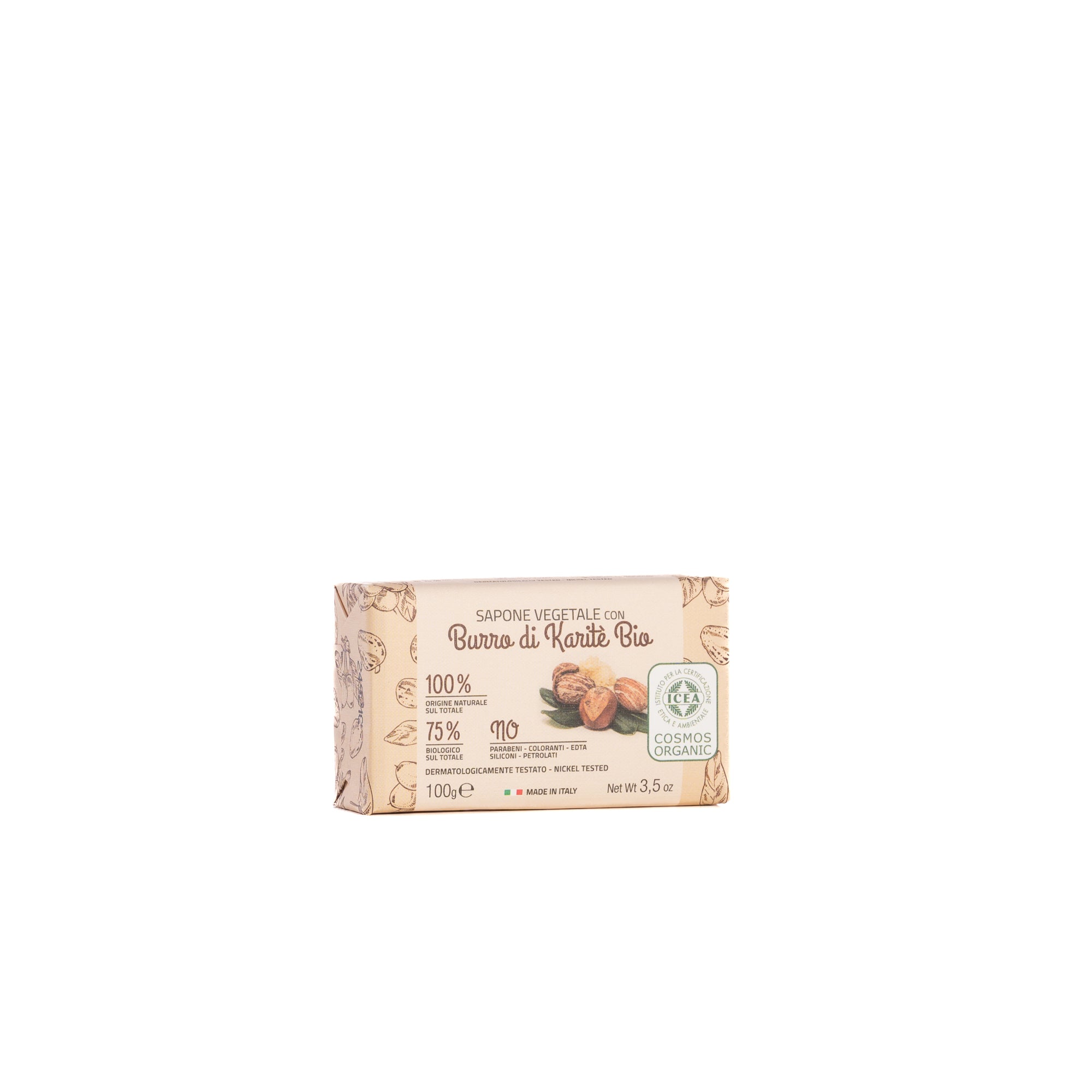 Certifikované prírodné rastlinné mydlo s BIO maslom Karité, 100 g