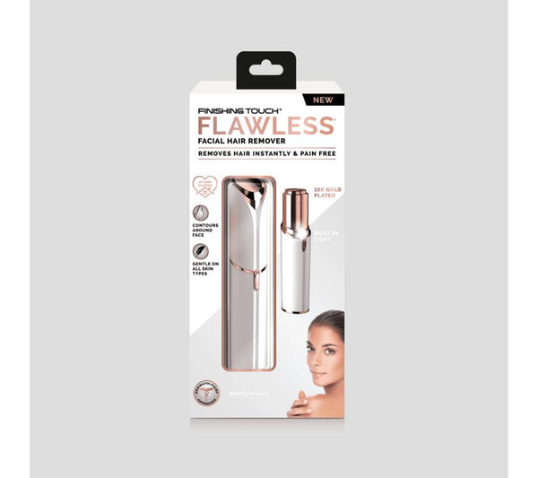 FLAWLESS FINISHING TOUCH - Odstraňovač chĺpkov na tvár (biela farba)