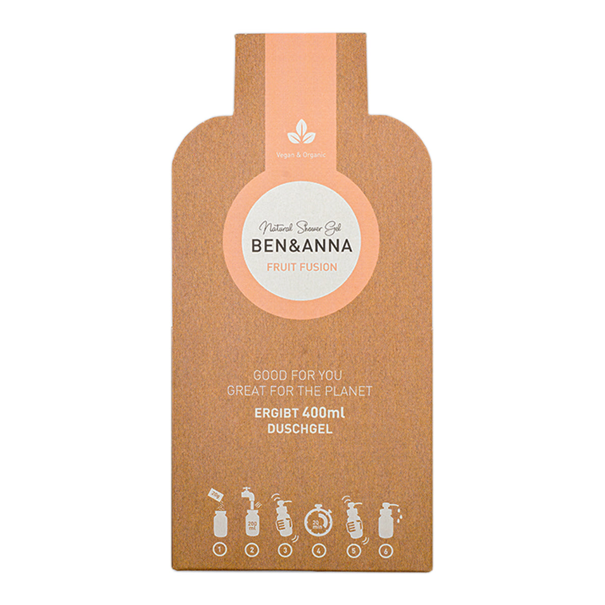 BEN&ANNA Sprchový gél v zrnách FRUIT FUSION, 2 × 20 g (=2 x 200ml)