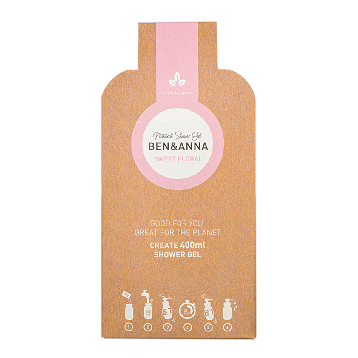 BEN&ANNA Sprchový gél v zrnách SWEET FLORAL, 2 × 20 g (=2 x 200ml)