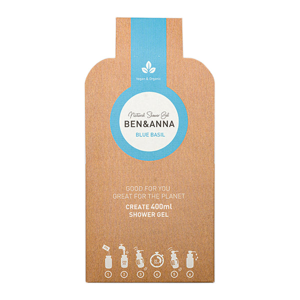 BEN&ANNA Sprchový gél v zrnách BLUE BASIL, 2 × 20 g (2 x 200ml)