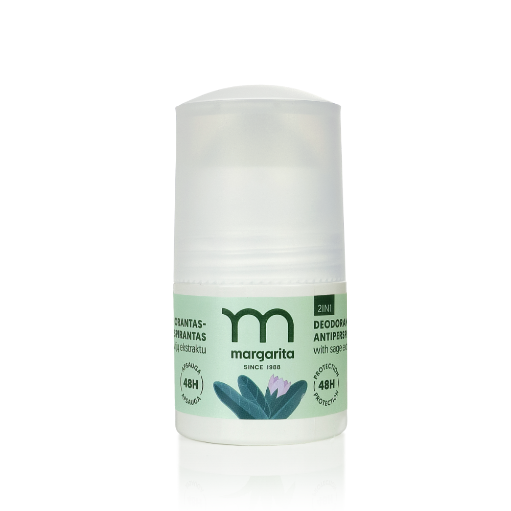 MARGARITA Dezodorant s výťažkom zo šalvie 2v1, 20 ml